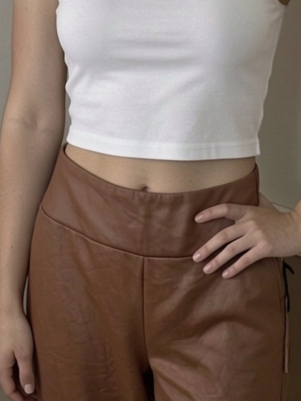 🎉 2 for $20! Haute Monde Brown High-Waist Faux Leather Shorts ❤️